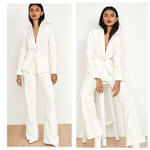 Alexis Claudya Blazer Jacquard White Floral